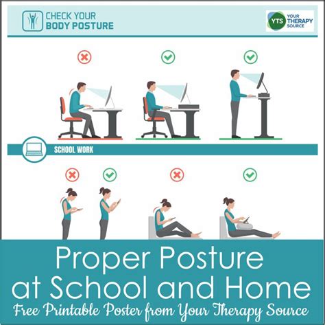 How To Maintain Good Posture At School And Home Your Therapy Source