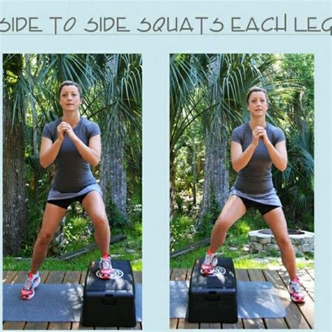 Side Squats On Step Exercise How To Workout Trainer By Skimble