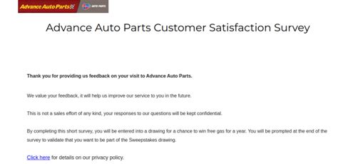 Survey Take Advance Auto Parts Survey To Win