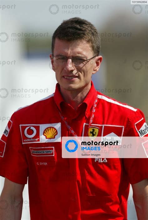 Chris Dyer Gbr Ferrari Race Engineer Formula One World Championship