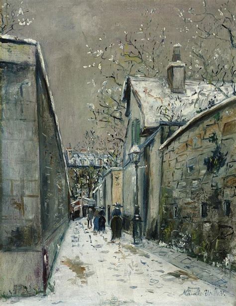 Maurice Utrillo La Maison De Chaume Sous La Neige Rue Saint Vincent