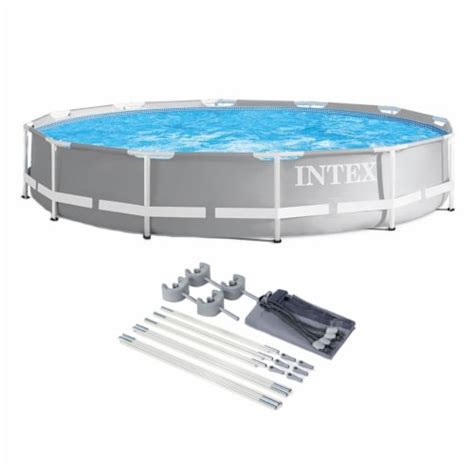 Intex 12ft X 30in Prism Metal Frame Above Ground Round Swimming Pool