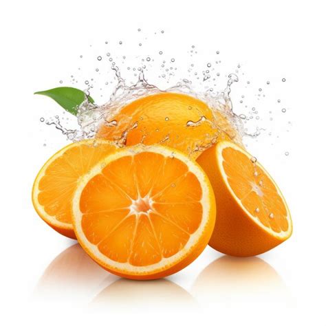 Premium Ai Image Fresh Oranges With Water Splash Vibrant Orange