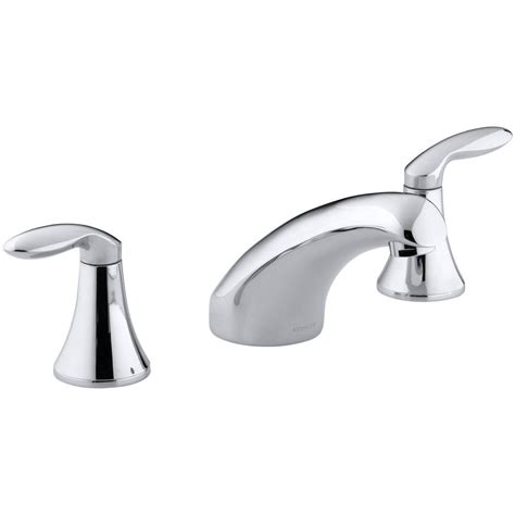 Bathroom faucet by kohler, bathroom sink faucet, fairfax collection, single handle widespread faucet with metal drain. KOHLER Coralais 2-Handle Roman Tub Faucet in Polished ...