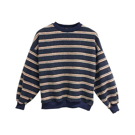 Striped Pullover 235 Cny Liked On Polyvore Featuring