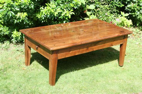 French Cherry Wood Coffee Table In Antique Coffee Tables