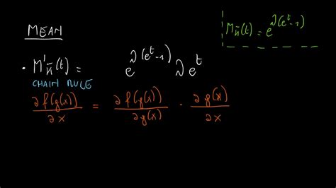 Moment Generating Function Poisson Distribution Youtube