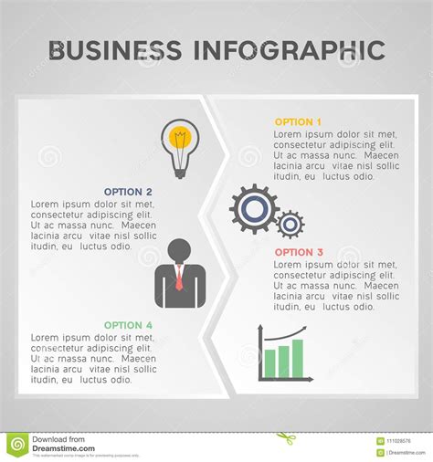 Business Infographic Template Stock Vector Illustration Of Gear