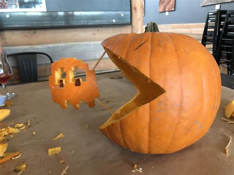 Pac Man Pumpkin Won Brewerys Pumpkin Carving Contest Pumpkins
