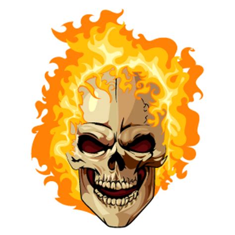 Ghost Rider Fire Head Sticker Sticker Mania