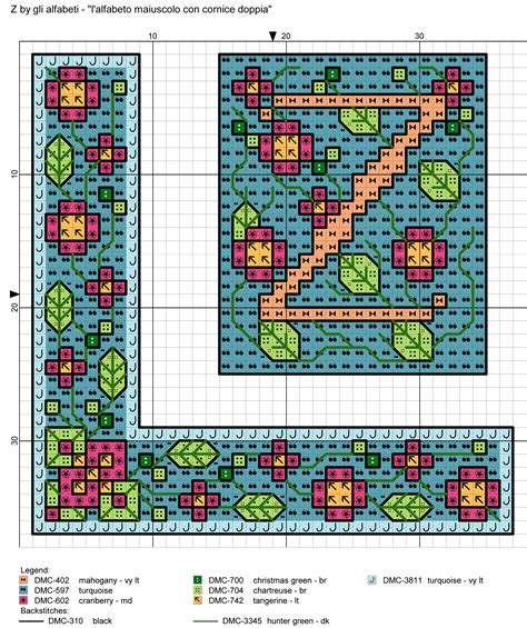 A Cross Stitch Pattern For A Table Runner