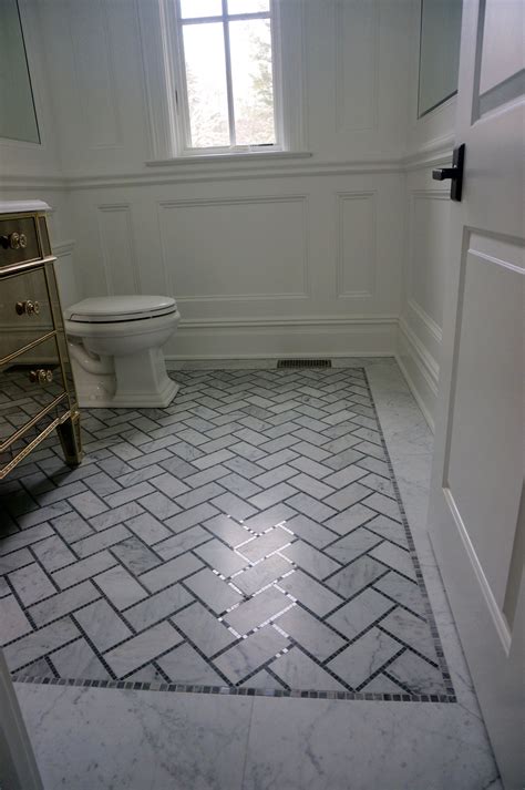 Stunning Marble Herringbone Tile Bathroom Porcelain Tile Bathroom