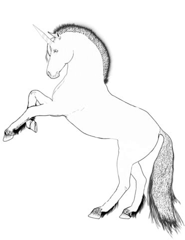 Rearing Unicorn coloring page | Free Printable Coloring Pages