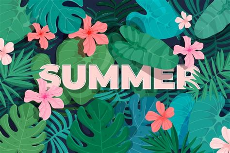Premium Vector Colorful Summer Wallpaper