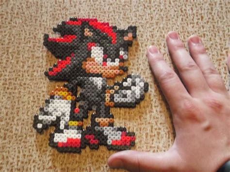 Shadow The Hedgehog Perler Bead Keychain Sonic Ubicaciondepersonas