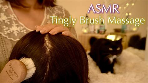 Asmr 🐈 Scalp Massage With Tingly White Brush No Talking Youtube