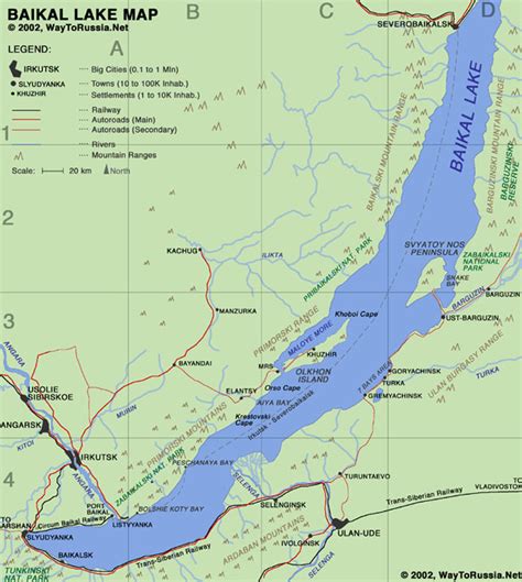 Lake Baikal Depth Map