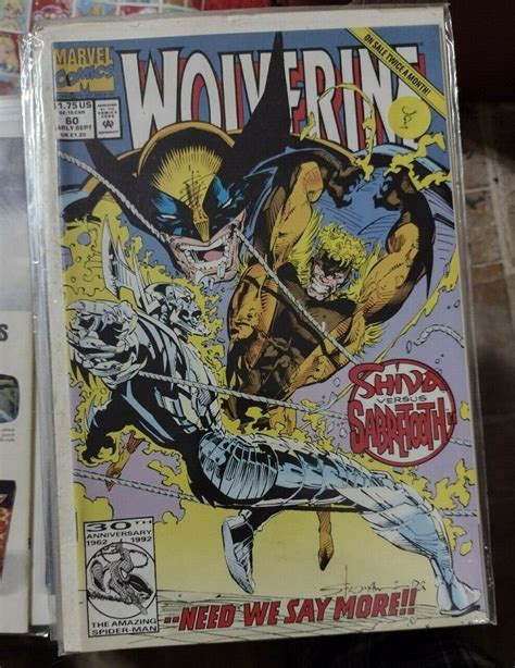 Wolverine 60 1992 Marvel Logan X Men Jubilee Sabertooth Vs Shiva