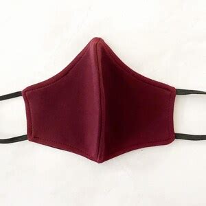 Men And Women Burgundy Face Mask Reusable Washable Fashion Fitted