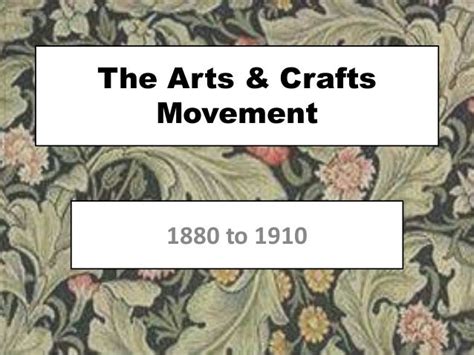 Arts And Crafts Movement