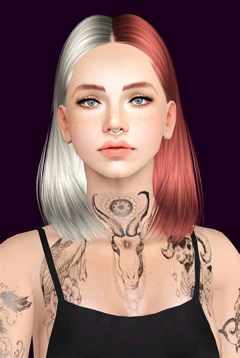 Sims 4 Split Color Hair Cc Lockqvalley
