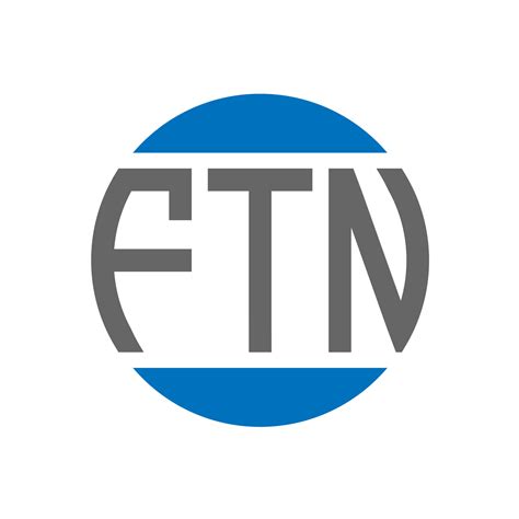 Diseño De Logotipo De Letra Ftn Sobre Fondo Blanco Concepto De
