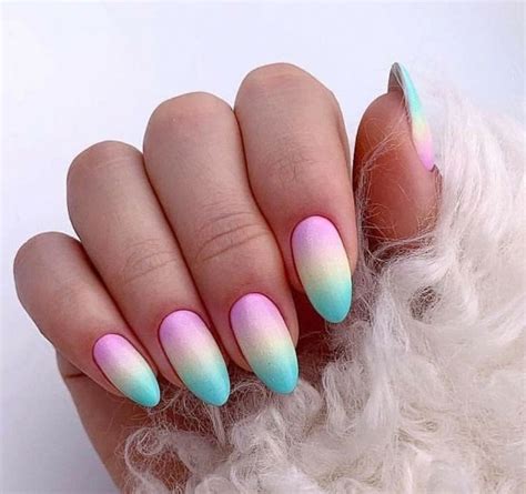 Rainbow Unicorn Nails Art Girl Polish Cute