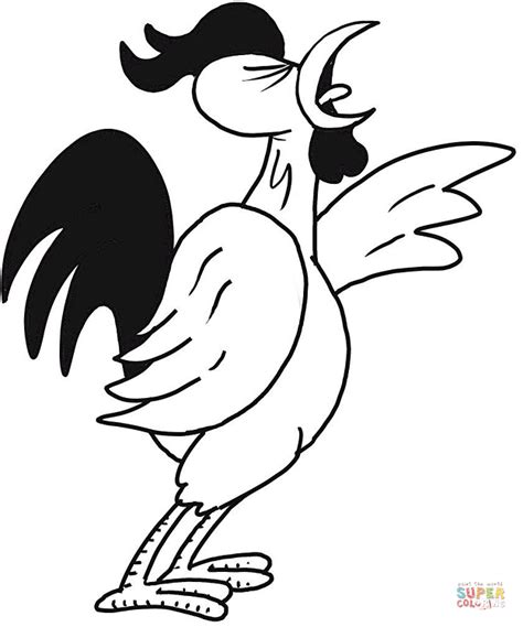 Cock A Doodle Doo Coloring Page Free Printable Coloring Pages