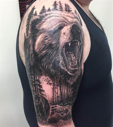 12 Best Grizzly Bear Tattoo Designs And Ideas Grizzly Bear Tattoos