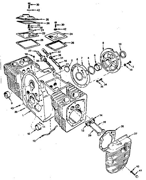 Cylinder Block Diagram And Parts List For Model B48gga0203858c Onan Parts