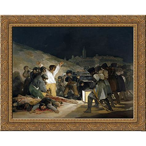 The Third Of May 1808 Execution Of The Defenders Of Madrid 24x20 Gold