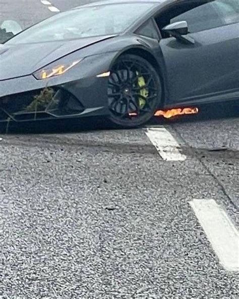 Lamborghini Huracan Fights Speed With Fire Burns To A Crisp After 200