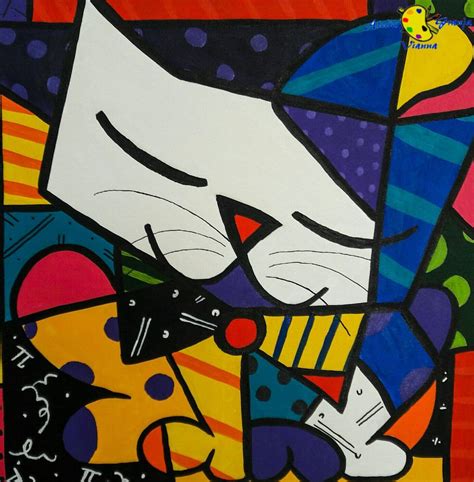 Romero Britto Obra Gato ENSINO