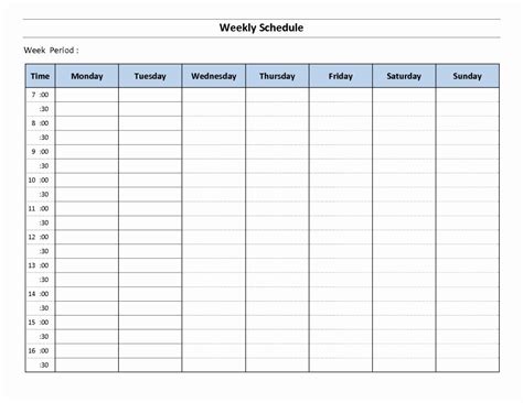 Weekly Hourly Planner Template In 2020 Weekly Planner Template