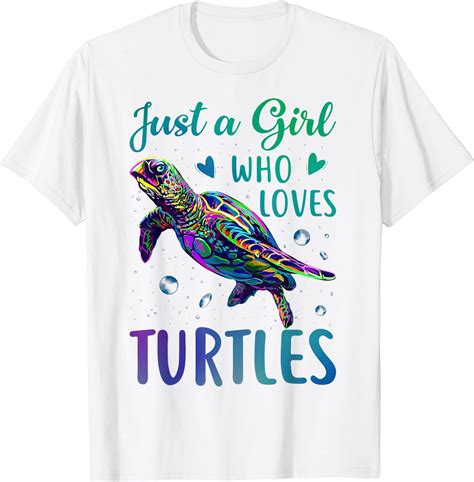 Just A Girl Who Loves Turtles Watercolor Sea Ocean T T Shirt