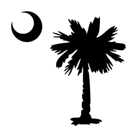 Buy Palmetto With Crescent Moon Vinyl Decal Sticker South Carolina