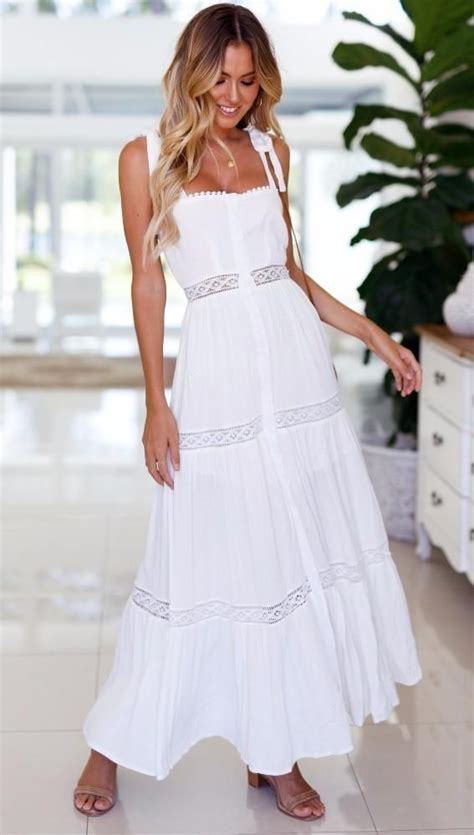 White Backless Maxi Dress Boho Dress Beach Dress Summer Dress Maxi