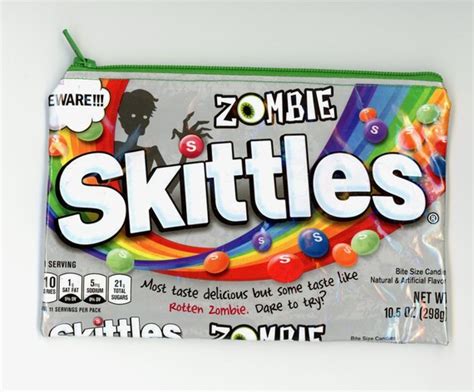 New Rare Skittles Zombie Candy Wrapper Recycled Zippered Etsy