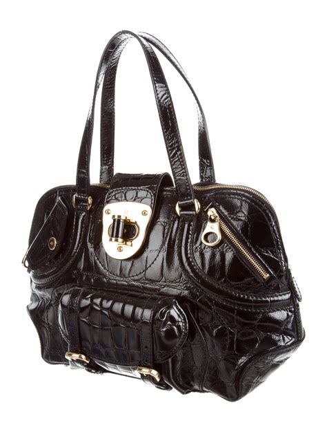 Alexander Mcqueen Embossed Leather Dome Bag Handbags Ale40307 The