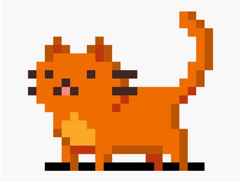 Cat Pixel Art Png Download Simple Cat Pixel Art Transparent Png