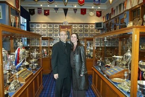 Alex Rae And His Wife In The Trophy Room 2820 Framed Photos