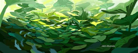 Nkim On Twitter Environmental Art Plant Illustration Cool Artwork