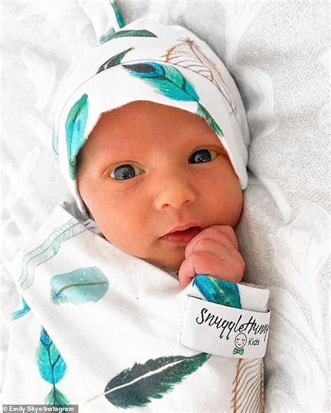 Model Emily Skye Shares Adorable Photos Of Her Newborn Son Izaac