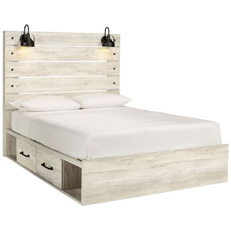 Signature Design By Ashley Cambeck Rustic Queen Storage Bed With 2