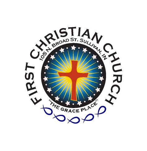 Colorful Bold Church Logo Design For First Christian Church 105 N