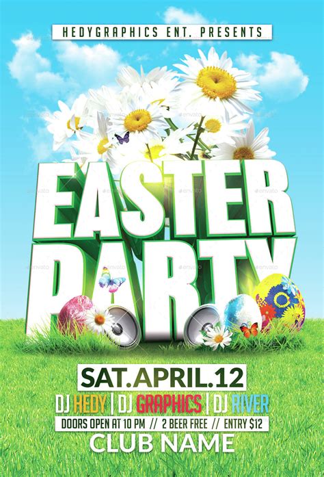Easter Party Flyer Template Print Templates Graphicriver