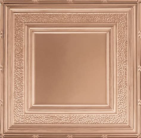 Curling plug in blade ceiling meet different design & requirements, widely used in all kinds of buildings. METALLAIRE Hammered Border Copper 24" x 24" | Copper ...