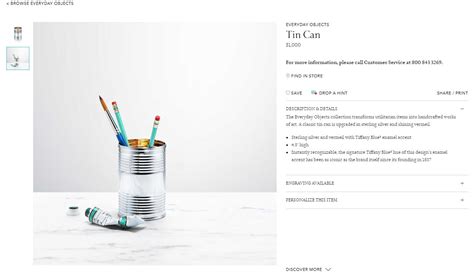 Tiffany And Co Is Now Selling A Tin Can Replica Worth 1000 Were
