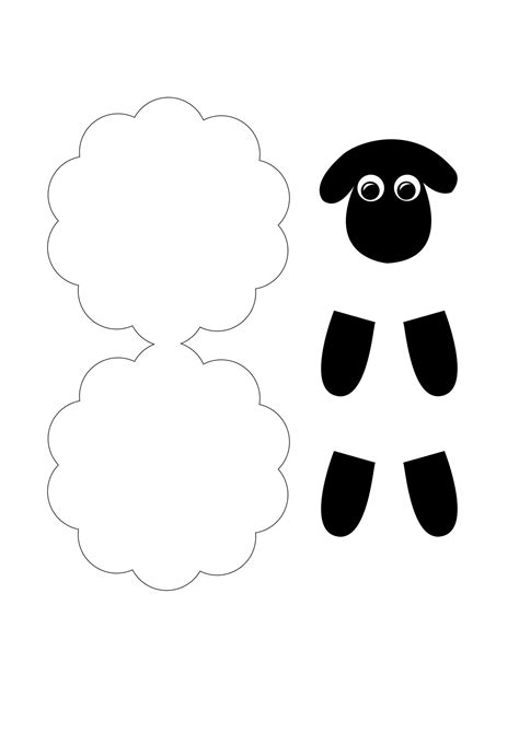 Sheep Template Printable