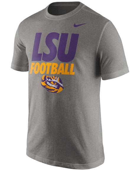 Lyst Nike Mens Lsu Tigers Practice T Shirt In Gray For Men
